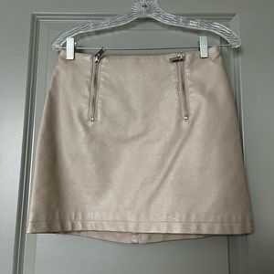 Faux leather skirt